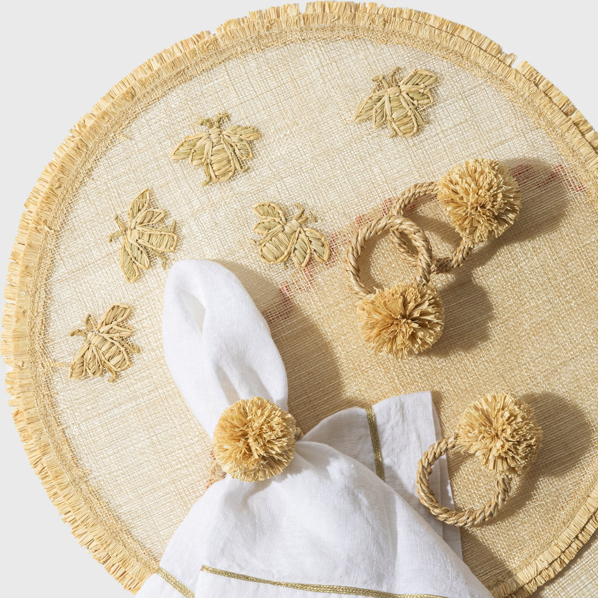 Straw Bee Placemats – Set of Four