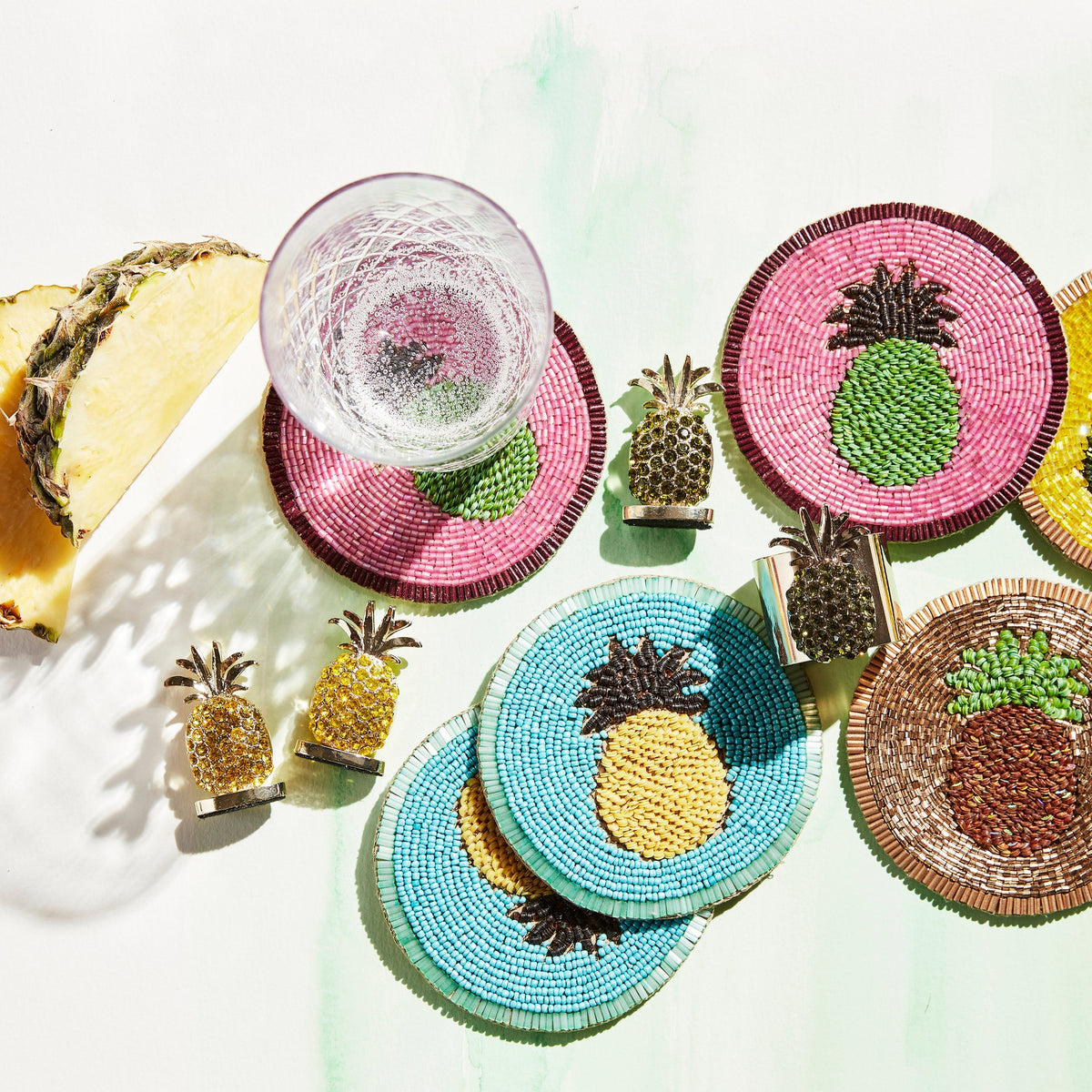 Pineapple Coasters – Set of 4