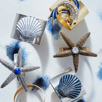 Starfish Skinny Napkin Rings – Bronze (Set of 4)