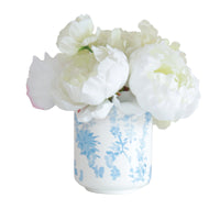 "Aster" Vase in Blue and Ivory