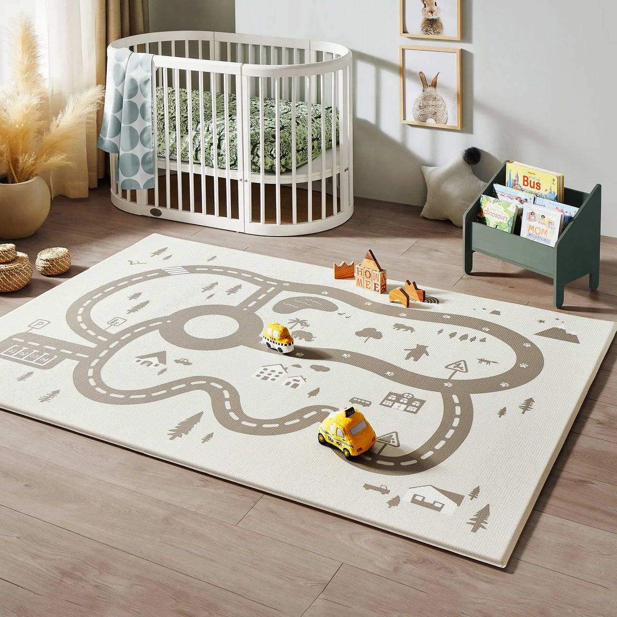 Double-Sided Baby Playmat Urban Zoo Adventure