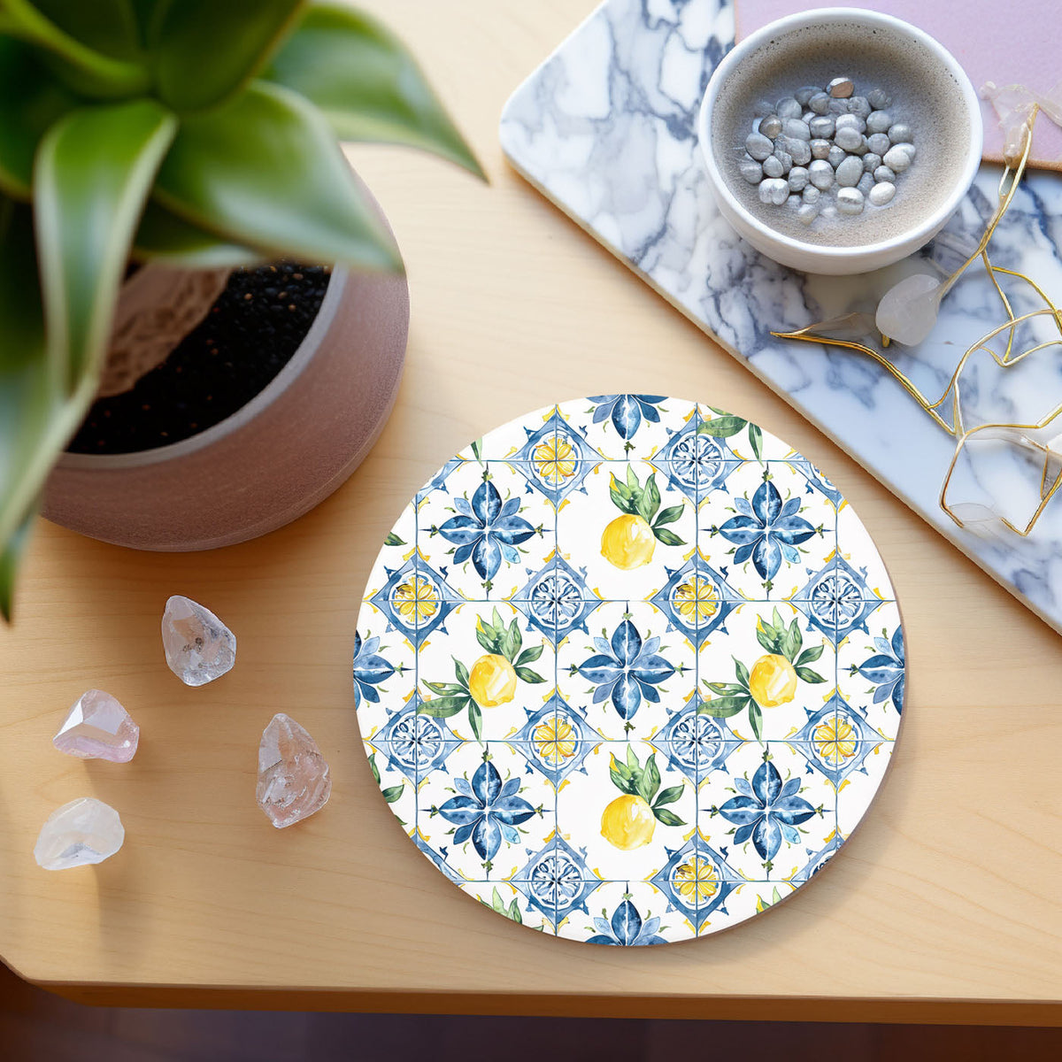 Mediterranean Lemon Coasters
