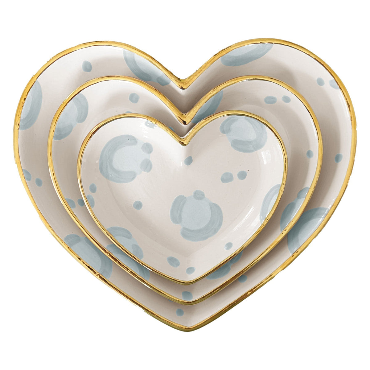 Leopard Print Heart Dishes (Various Sizes and Colors))