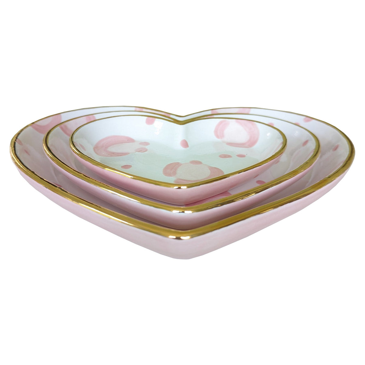 Leopard Print Heart Dishes (Various Sizes and Colors))