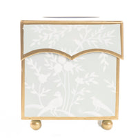 Mint Green & White Chinoiserie Tissue Holder