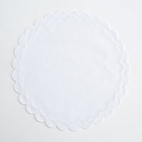 White Scalloped Placemat & Napkin Set