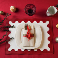 Lustre Red Rectangle Faux Leather Placemat