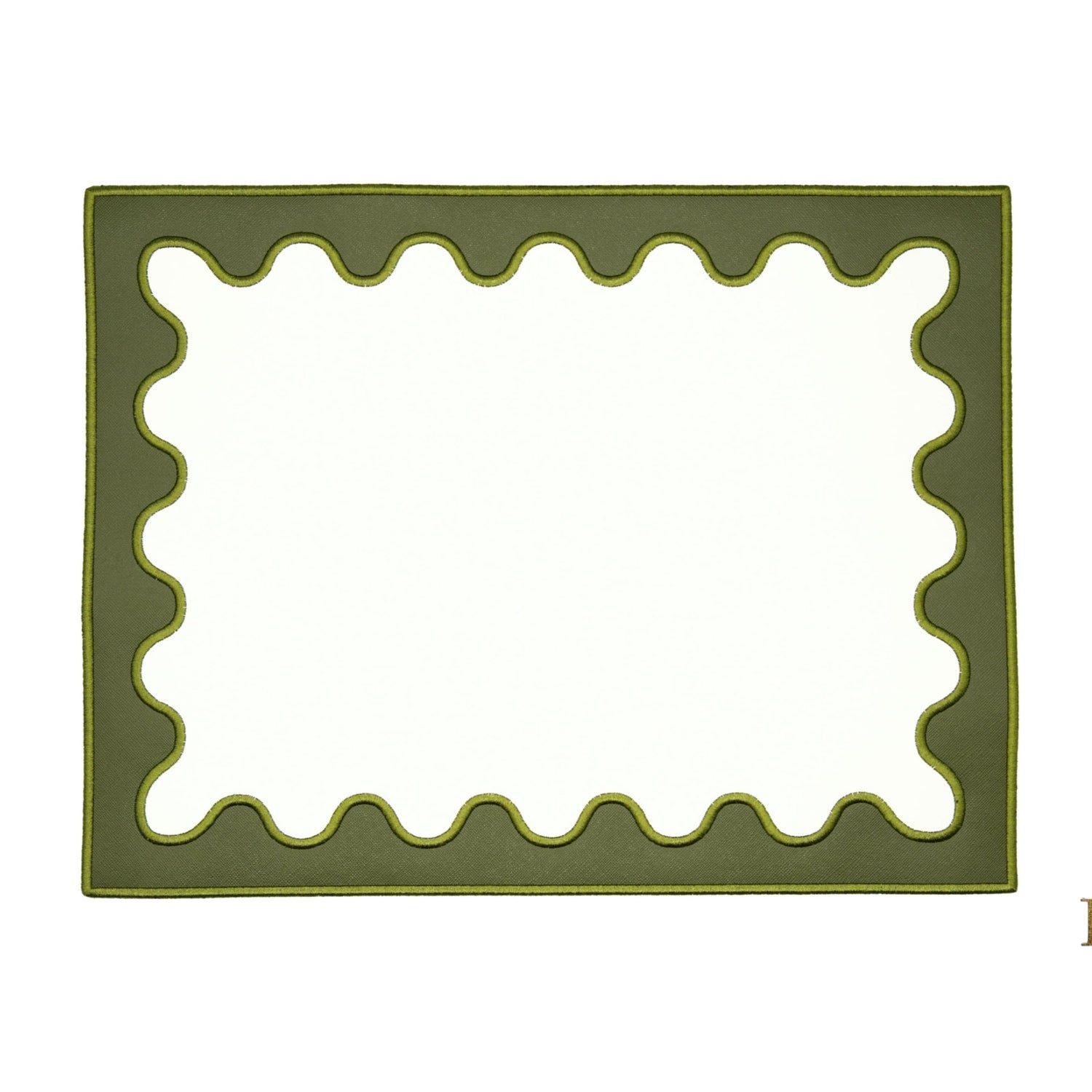 Lustre Dark Green Rectangle Faux Leather Placemat