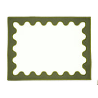 Lustre Dark Green Rectangle Faux Leather Placemat