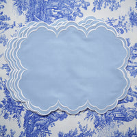 Aquelle Baby Blue Rectangle Fabric Placemat