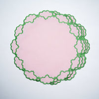 Cressida Light Pink Round Fabric Placemat