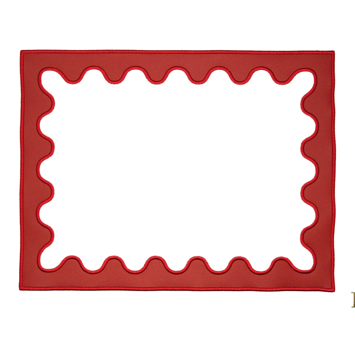 Lustre Red Rectangle Faux Leather Placemat