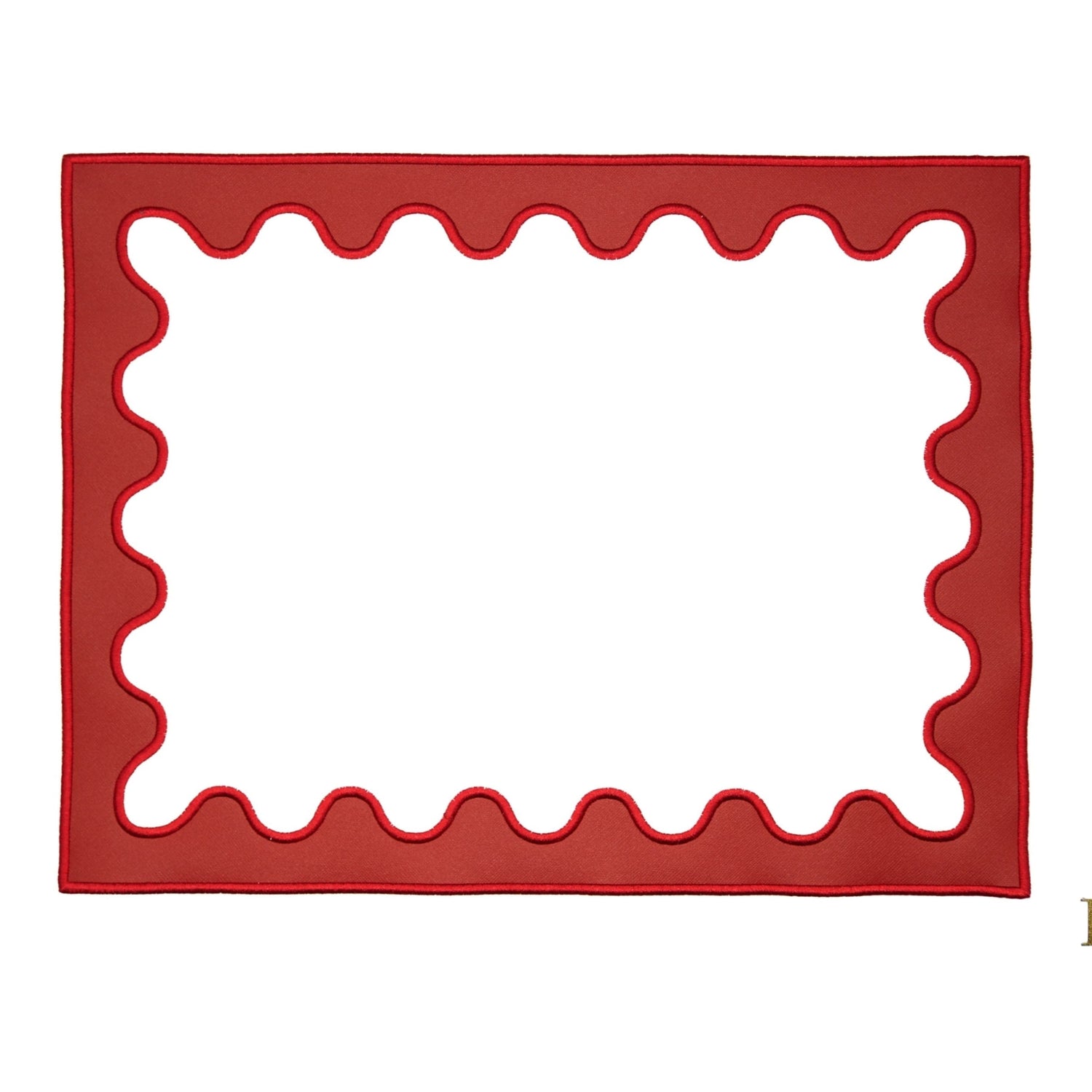 Lustre Red Rectangle Faux Leather Placemat