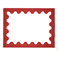 Lustre Red Rectangle Faux Leather Placemat