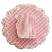 Pink Gingham Placemat & Napkin Set