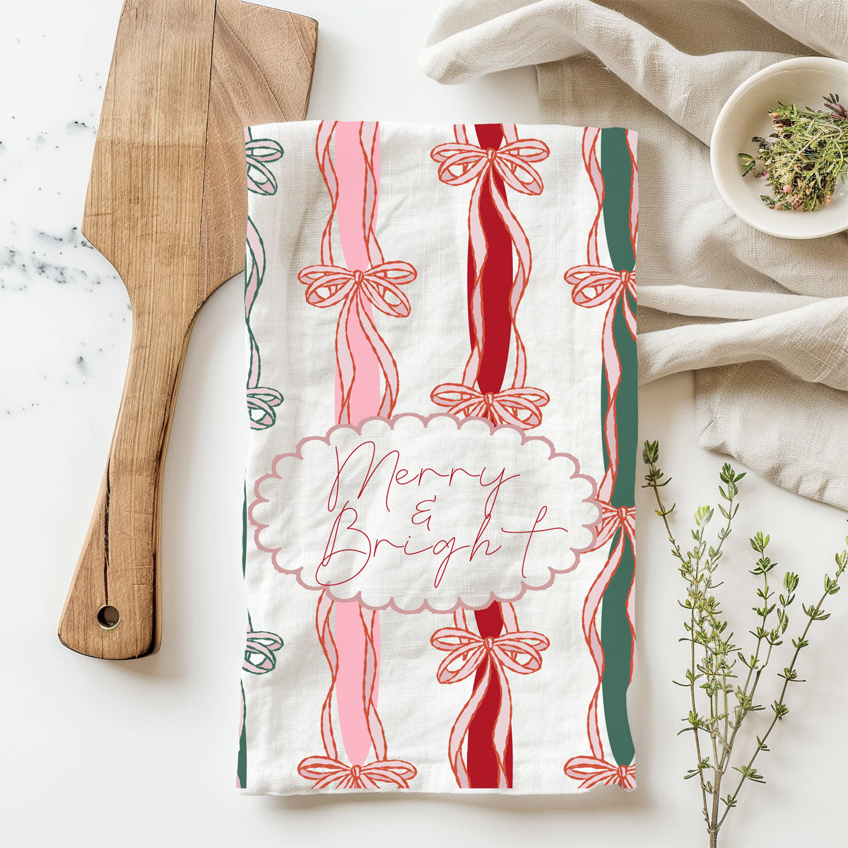 Merry Bright Coquette Kitchen Towel