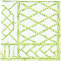 Bamboo Screen Moss Green - Paper Cocktail Napkin