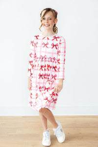 Bow La La L/S Pocket Twirl Dress