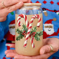 Candy Cane Holly Cup