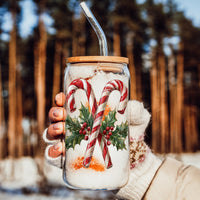Candy Cane Holly Cup