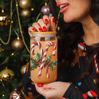 Candy Cane Holly Cup