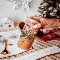 Candy Cane Holly Cup