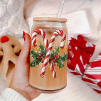 Candy Cane Holly Cup