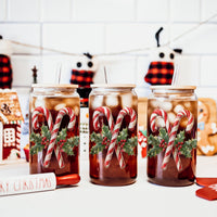 Candy Cane Holly Cup
