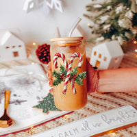 Candy Cane Holly Cup