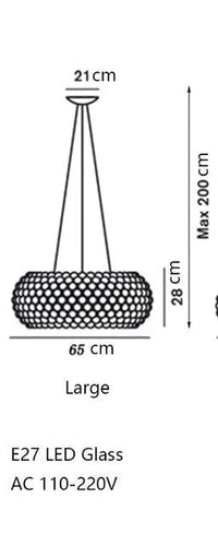 Modern Glass Pendant Lamp (Various Sizes)