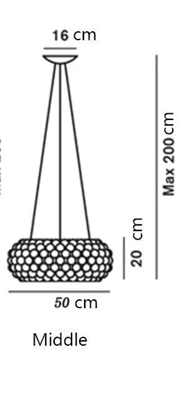 Modern Glass Pendant Lamp (Various Sizes)