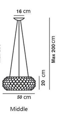 Modern Glass Pendant Lamp (Various Sizes)
