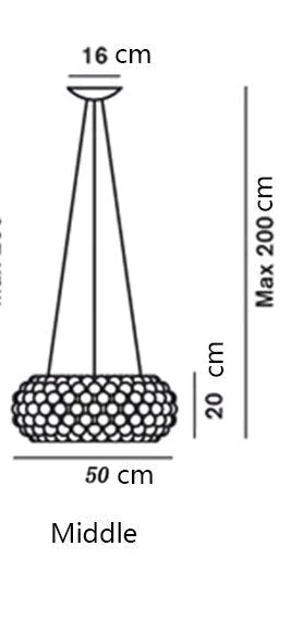 Modern Glass Pendant Lamp (Various Sizes)