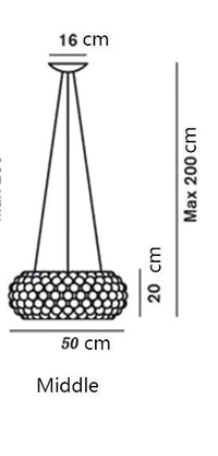 Modern Glass Pendant Lamp (Various Sizes)