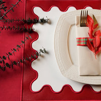 Lustre Red Rectangle Faux Leather Placemat