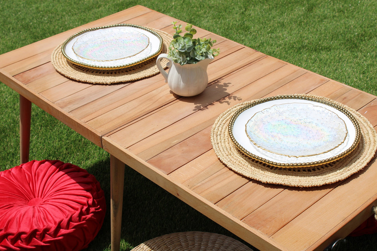 Tous Les Jours Raffia Crochet Placemat – 14"