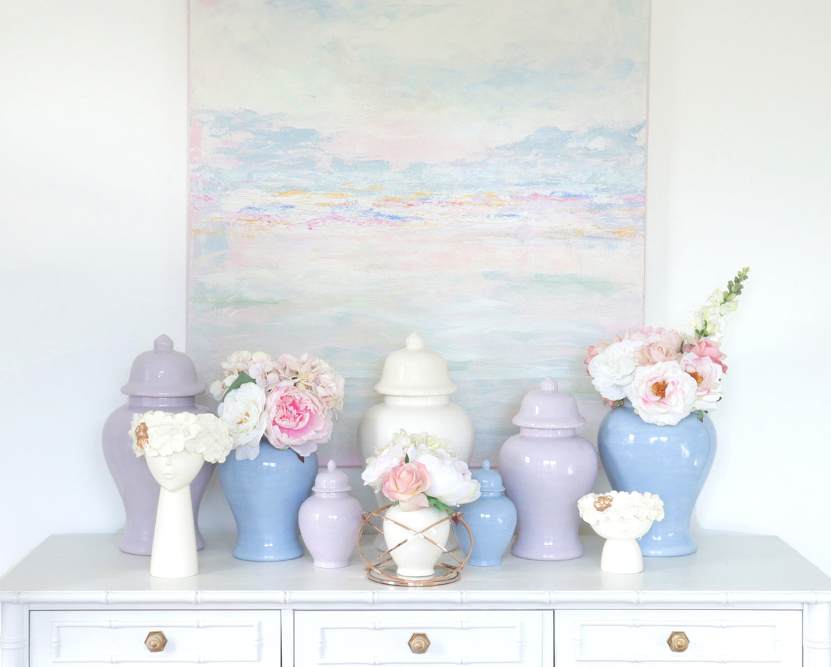 Light Lavender Ginger Jars (Various Sizes)