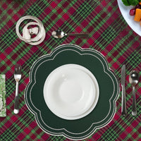 Green Scalloped Faux Leather Placemat