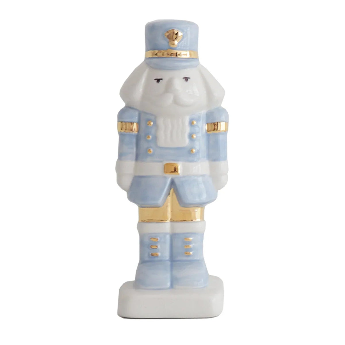 Light Blue Nutcracker with 22K Gold Accents