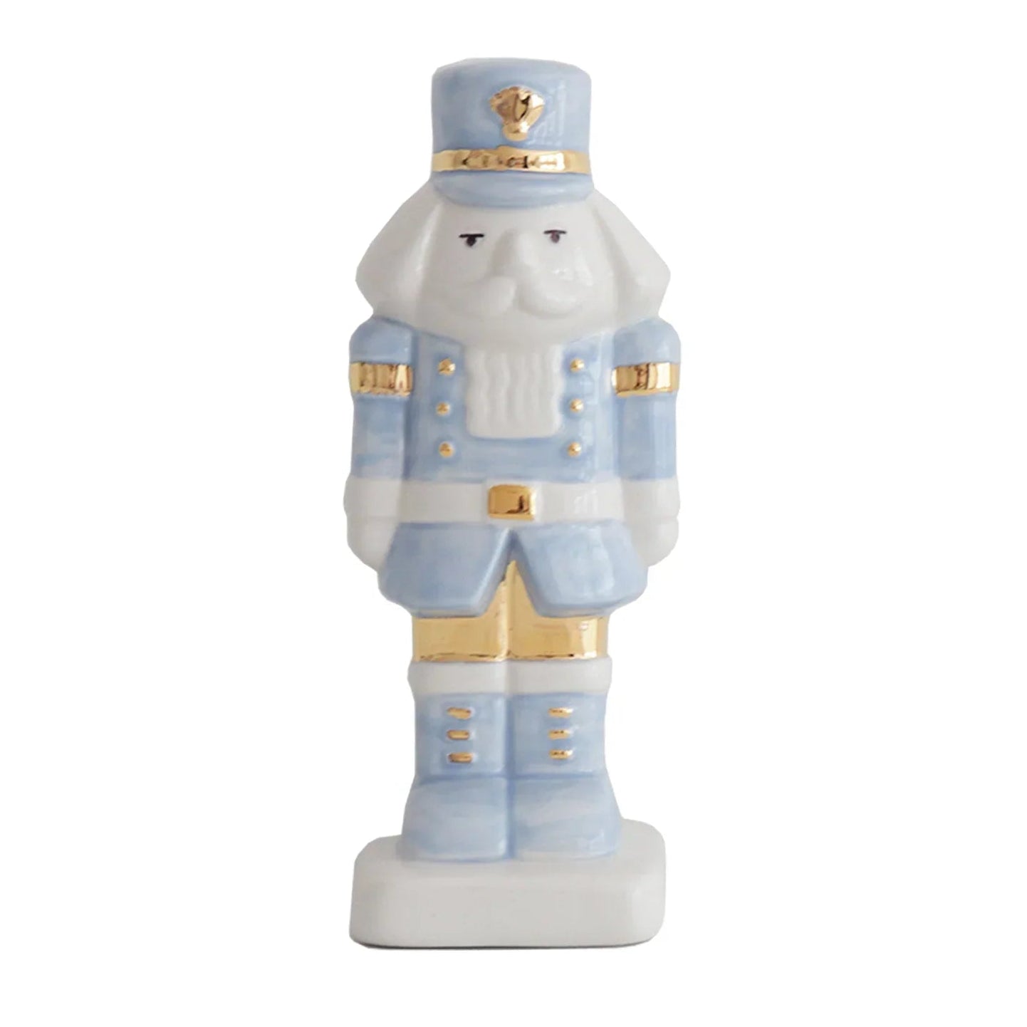 Light Blue Nutcracker with 22K Gold Accents
