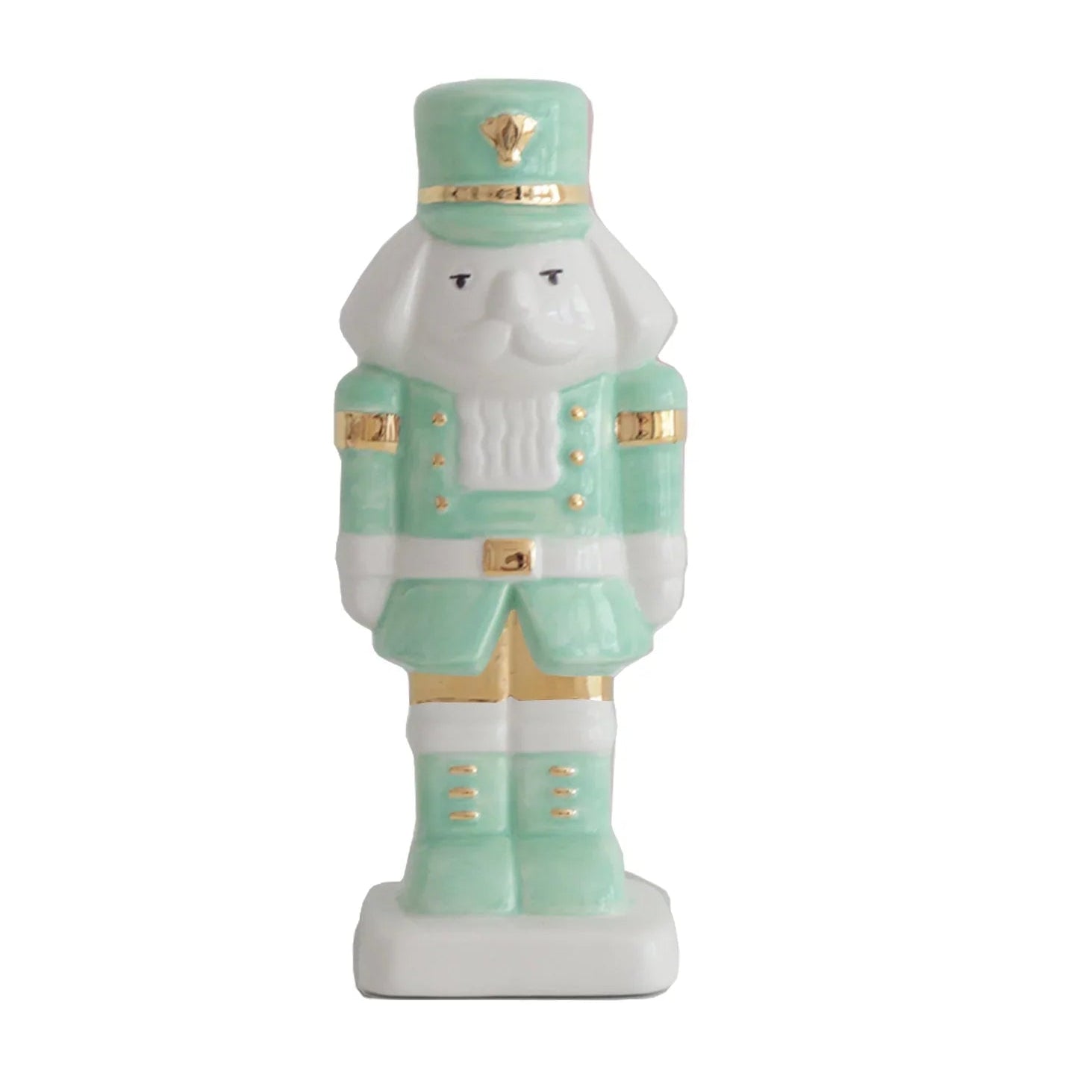 Sea Glass Nutcracker with 22K Gold Accents