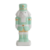 Sea Glass Nutcracker with 22K Gold Accents