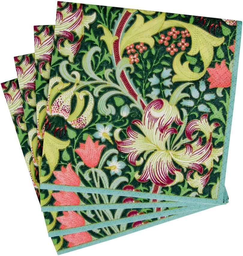 Golden Lily Forest Cocktail Napkins - 20 Per Package