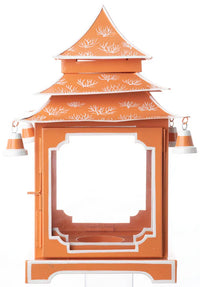 Orange and White Coral Pagoda Lantern (Various Sizes)
