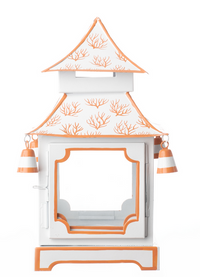White & Coral Pagoda Lantern