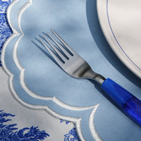 Aquelle Baby Blue Rectangle Fabric Placemat