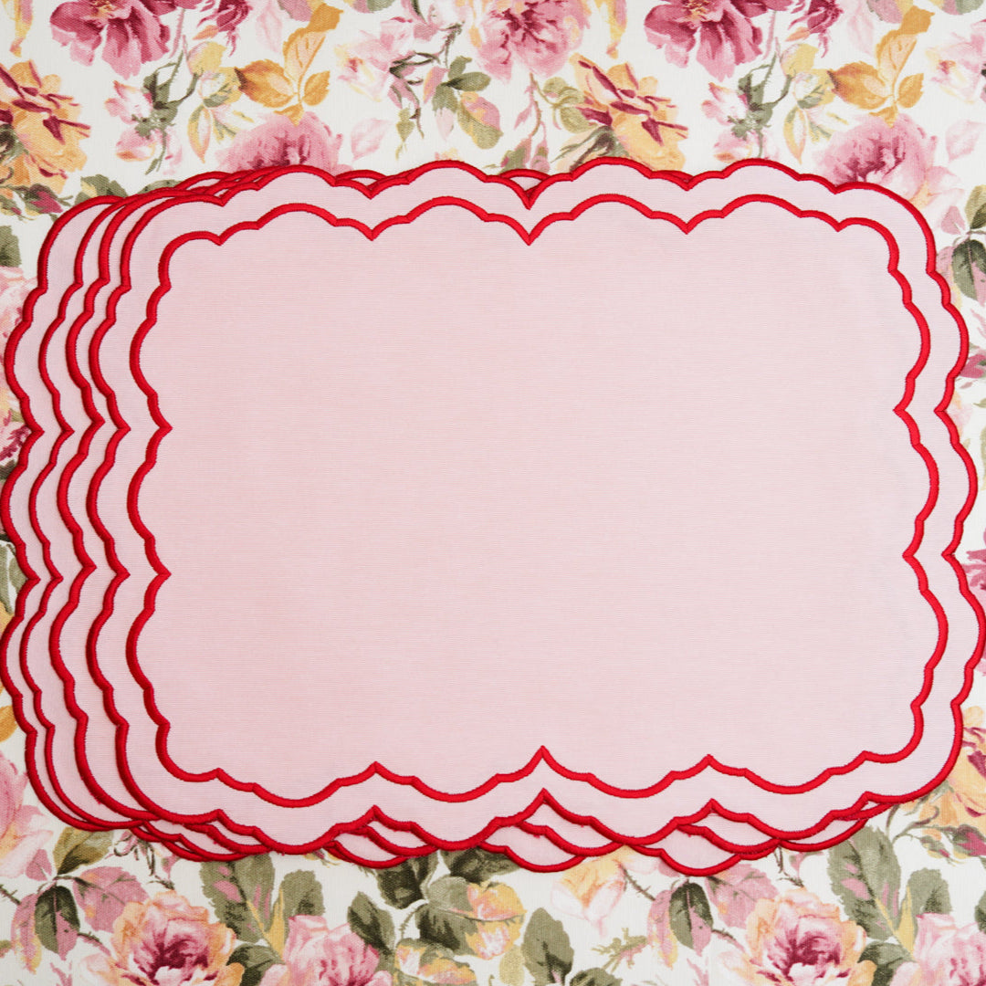 Elara Pink Rectangle Fabric Placemat