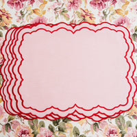 Elara Pink Rectangle Fabric Placemat