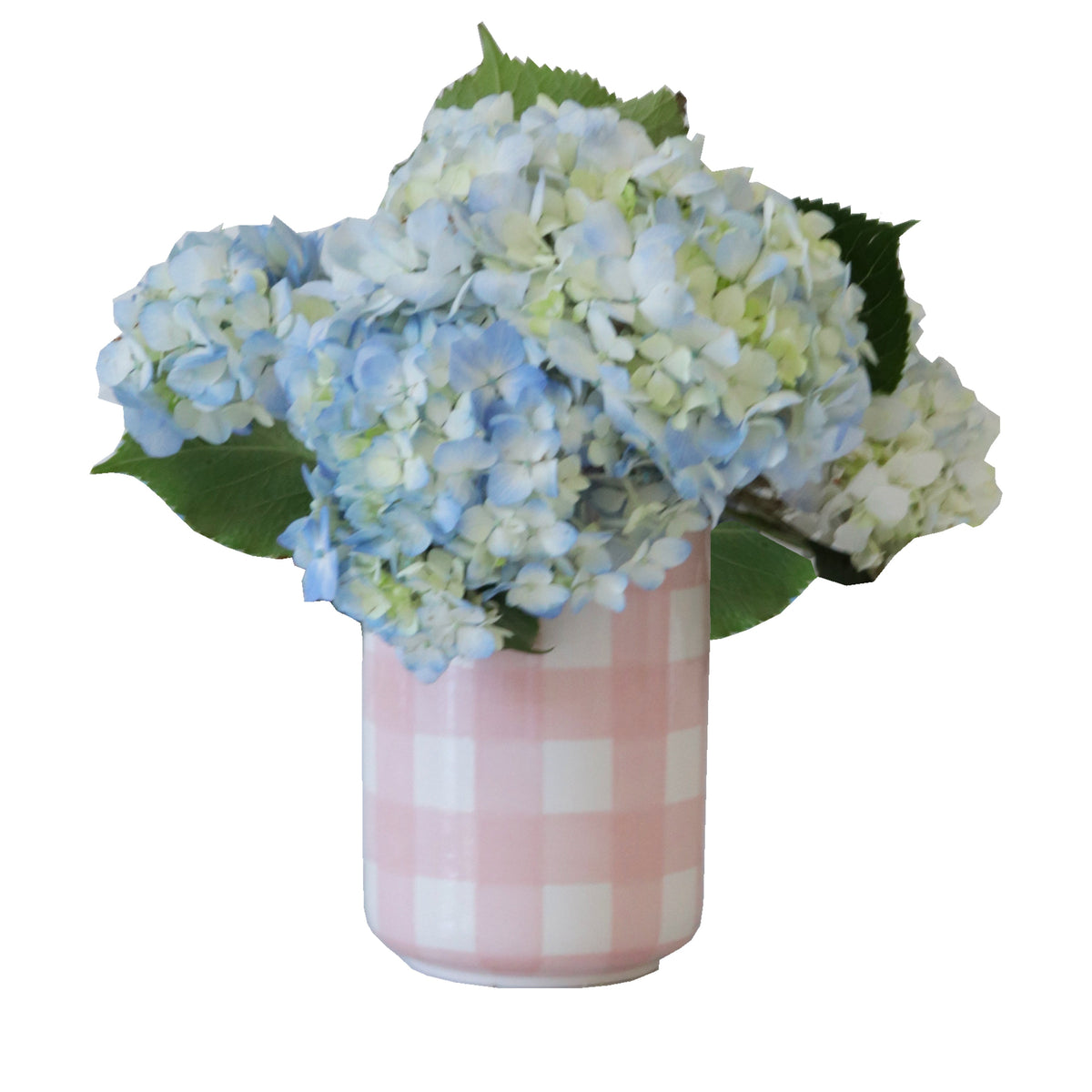 Gingham Large Vase/ Utensil Holder (Various Sizes & Colors)