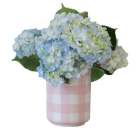Gingham Large Vase/ Utensil Holder (Various Sizes & Colors)